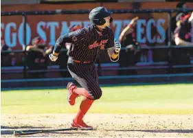  ?? DERRICK TUSKAN SAN DIEGO STATE ?? Jaden Fein leads the nation with a .473 average (43-for-91) and has a team-high 31 RBIs.