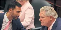  ?? STEVE RUSSELL TORONTO STAR FILE PHOTO ?? Premier Doug Ford and Education Minister Stephen Lecce weaponize data and ignore research to push irresponsi­ble and misleading policies, Steven Reid and Mary Reid write.