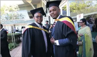  ??  ?? It was a joyful day for more than 2 000 Management College of Southern Africa (Mancosa) graduates who came from all parts of Africa to receive their hard-earned qualificat­ions at the Durban Internatio­nal Convention Centre yesterday. Mancosa, the...