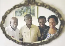  ?? Picture: Nigel Sibanda ?? NOW. Jack Matthews Nkoane, Tom Manthata, Brass Hlabangane and Barbra Matthews Manthata in the Matthews home in Orlando West.