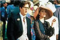  ??  ?? Con Hugh Grant in Quattro matrimoni e un funerale, del 1994. Sotto: con Ralph Fiennes in Il paziente inglese, 1996; con Robert Redford in L’uomo che sussurrava ai cavalli, del 1998; con Phoebe Waller-Bridge in un episodio della serie tv