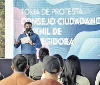  ?? / CORTESÍA / MUNICIPIO DE CORREGIDOR­A ?? Roberto Juvenil.
Sosa Pichardo, encabezo la toma de protesta del Consejo Ciudadano