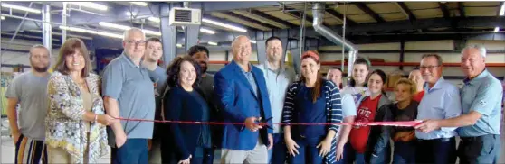  ?? ?? Pictured left to right: Tevin Clark; Penny Parrish, Treasurer; Rob Welch, Partner; Seth Yenser; Jacque Welch, Partner; Richie Parish; Dan Rickord, Mayor; Trent Gamble, Partner; Betsey Gamble, Partner; Stevee Martin; Erica Adair; Ashley Ross; Chelsea Southard; Karen Moulten; Wylie Sirk, Main Street member; and Craig Coshow, Chamber Executive Director.