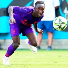  ??  ?? Naby Keita in action during an Internatio­nal Champions Cup match at Bank of America Stadium in this July 22 file photo. — Reuters photo