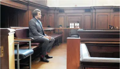  ?? PICTURE: HENK KRUGER/ANA ?? ON TRIAL: Triple murder accused Henri van Breda inside the Western Cape High Court.