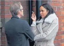  ??  ?? SPARKS: Alan (Steven Mackintosh) becomes close to college colleague Claire (Zawe Ashton) in ‘Wanderlust.’