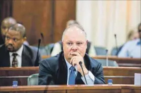  ??  ?? Lion’s share: Freedom Front Plus MP Corné Mulder (above) has questioned the 90/10 funding allocation to parties. The number of MPs (below) per party determines the amount the parties get.