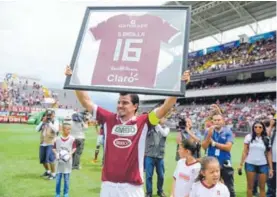  ?? LUIS NAVARRO ?? Gabriel Badilla vistió por última vez la camiseta de Saprissa. El zaguero marcó dos tantos en su despedida.