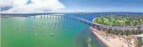  ?? GETTY IMAGES ?? Explore the other side of San Diego Bay – literally – by crossing the bridge to Coronado Island.