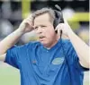  ?? MARK HUMPHREY/AP ?? Florida’s Jim McElwain thinks it will be a few years before the effects of the new signing period settle.