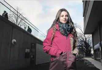  ?? MATHEW MCCARTHY WATERLOO REGION RECORD ?? Lindsay Shepherd, a former teaching assistant, is being sued by two Wilfrid Laurier University professors who are being sued for defamation by controvers­ial professor Jordan Peterson.