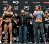 ??  ?? UFC women’s featherwei­ght champion Cris Cyborg said she once cut 11kg in the space of two days.