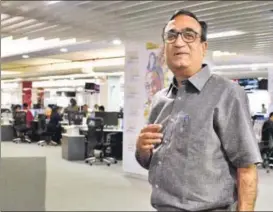  ?? MOHD ZAKIR/HT PHOTO ?? Delhi Congress president Ajay Maken at Hindustan Times office on Wednesday.