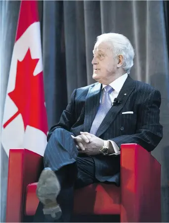  ?? SEAN KILPATRICK / THE CANADIAN PRESS FILES ?? Former prime minister Brian Mulroney says a blue-ribbon panel of Canadians could study the growth of Holocaust denial and urge the implementa­tion of a national action plan to combat anti-semitism.