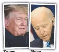  ?? ?? Trump.
Biden.