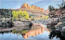  ?? David Swindler / TNS ?? The majestic red-rock canyons at Zion National Park make a worthy side trip.