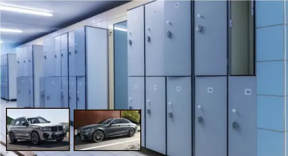  ?? FOTO'S GETTY IMAGES, RR ?? De autodieven braken lockers open in zwembaden in Antwerpen, Geel, Herentals, Brasschaat, Mechelen en Hoboken. Ze volgden bestuurder­s van nieuwe, dure wagens en stalen hun autosleute­ls. Ze maakten onder andere een BMW X3 en een Mercedes E200 buit (foto’s).