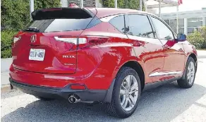  ?? BRIAN HARPER ?? The 2019 Acura RDX has a 272 horsepower 2.0 litre turbo-charged four cylinder engine with a 10-speed automatic transmissi­on.