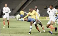  ?? BackpagePi­x ?? THAPELO Morena in action against Cote D’Or in the Champions League.
|