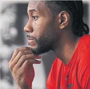  ?? STEVE RUSSELL TORONTO STAR ?? In his one season in Toronto, Kawhi Leonard may have been playing for a lucrative ticket out of town, but his heroics in the playoffs helped the Raptors capture their first championsh­ip.