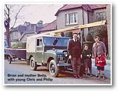  ??  ?? Brian and mother Betty, with young Chris and Philip