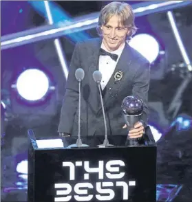  ?? FOTO: GETTY ?? Modric ganó en septiembre el premio The Best y ahora es favorito en Balón de Oro