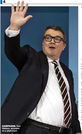  ??  ?? CAMPAIGN: Tom Watson, accused of a witch-hunt