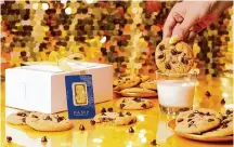  ?? Tiff’s Treats ?? Tiff ’s Treats is selling a promotiona­l “Bullion Bundle” that includes an ounce of gold with a dozen cookies.