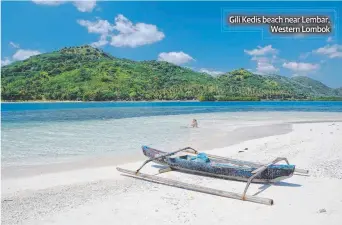  ??  ?? Gili Kedis beach near Lembar, Western Lombok