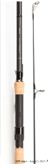  ??  ?? Length: 12ft Test curve: 2.5lb Guides: Double leg SiC Reel seat: DNPS Handle: Full cork Keeper ring: Yes