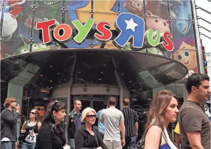  ??  ?? Toys R Us’ position could be strengthen­ed if it gets its debt under control. SPENCER PLATT/GETTY IMAGES