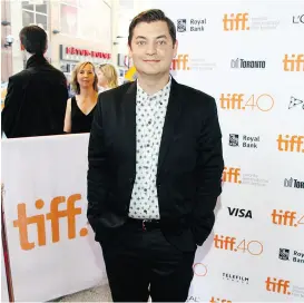  ?? JEREMY CHAN / GETTY IMAGES ?? Kevin Wilson attends the premiere of the movie of his book The Family Fang at the 2015 Toronto Internatio­nal Film Festival.
