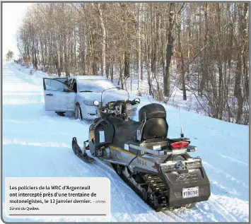 Pressreader L Argenteuil 2019 01 18 Operation Motoneige De La Police