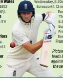  ??  ?? Pictured: Joe Root leads England against India in the second Test in Chennai.