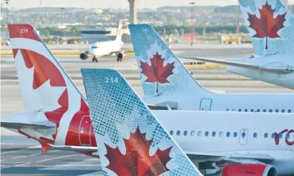  ?? Photograph: NurPhoto/
NurPhoto via Getty Images ?? The head of Canada’s air traffic control associatio­n said around 300 pizzas had been bought for US colleagues.