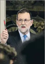  ?? EMILIA GUTIÉRREZ ?? Mariano Rajoy, ayer en la Moncloa