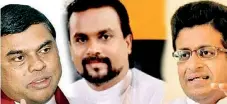 ?? ?? A STEP TOO FAR: President finally sacks Gamman and Wimal after the scathing attack on Basil