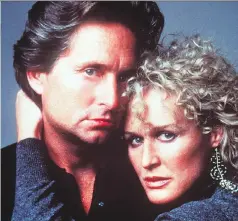  ?? PARAMOUNT PICTURES ?? Michael Douglas says it wasn’t until he made the 1987 thriller Fatal Attraction, which co-starred Glenn Close, that he was truly able to enjoy acting, treating it as a game of seduction.