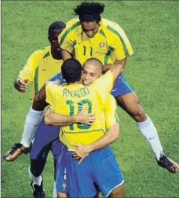  ?? PASCAL GUYOT / AFP ?? Clase brasileña Con Rivaldo, Ronaldo y Ronaldinho ganó Brasil
