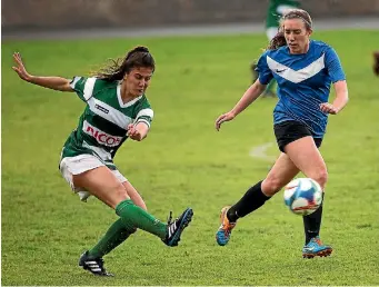  ?? PHOTO: DAVID UNWIN/FAIRFAX NZ ?? Central’s TJ Lyne-lewis scored the goal to secure a draw against Canterbury in a national league game in Christchur­ch yesterday.