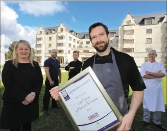  ?? (front from left): Photo by Valerie O’Sullivan ?? Chad Byrne )with( Cempa and Tadhg Crowley. Brehon Hotel General Manager Sinead McCarthy, Josef Rehak, Tomasz