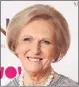  ??  ?? MARY BERRY: Is not a fan of craze for clean eating.