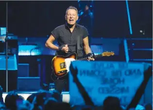  ?? AP PHOTO/CHRIS O’MEARA ?? Bruce Springstee­n and the E Street Band perform Feb. 1, during their 2023 tour, at Amalie Arena in Tampa, Fla.