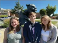  ?? PHOTO COURTESY OF OWEN J. ROBERTS SCHOOL DISTRICT. ?? From left, Samantha Koury, Owen Butler and Julia Robinson of Owen J. Roberts High School have been named National Merit Scholarshi­p semifinali­sts.