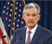  ?? MARK WILSON / GETTY IMAGES ?? After the latest policy meeting, the U.S. Federal Reserve Chairman Jerome Powell announced June 13 the Fed will increase interest rates by quarter of a percentage point.