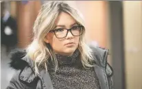  ?? PIERRE OBENDRAUF FILES ?? Alison De Courcy Ireland leaves the courtroom in 2019. De Courcy Ireland was found not guilty of being impaired while behind the wheel of a truck on loan to then-montreal Canadien Zack Kassian.