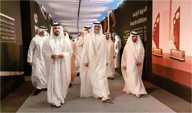  ?? WAM ?? ±
Sheikh Sultan Bin Mohammed Bin Sultan Al Qasimi and Sheikh Sultan Bin Ahmed Al Qasimi at IGCF in Sharjah on Wednesday.