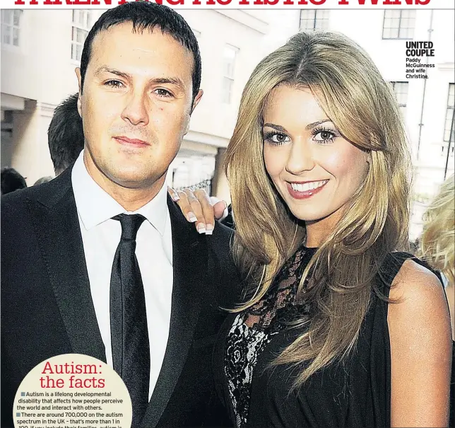  ??  ?? UNITED COUPLE Paddy McGuinness and wife Christine