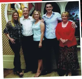  ??  ?? Together: The Bollands family – Rachel, Geoff, Hannah, Paul and Chris