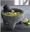  ??  ?? Basalt-rock molcajete, $50; Williams-Sonoma